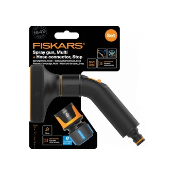 Öntözõfej 5 funkciós Fiskars Comfort + gyorscsatlakozó 13mm (1/2 Col) STOP
