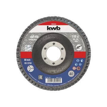 Lamellás csiszolókorong Kwb 125x22,23 mm 125GR40