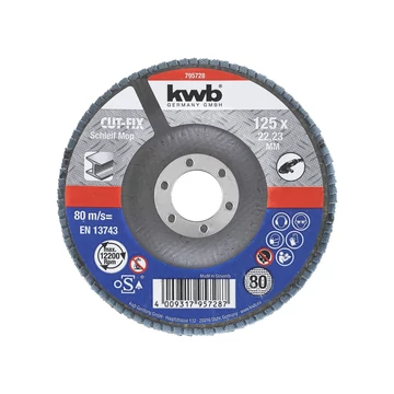 Lamellás csiszolókorong Kwb 125x22,23 mm 125GR80