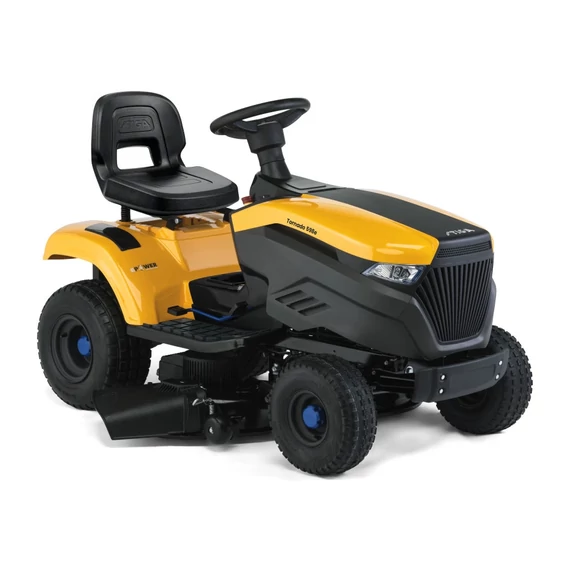 STIGA akkumulátoros oldalkidobós fűnyíró traktor TORNADO 598e