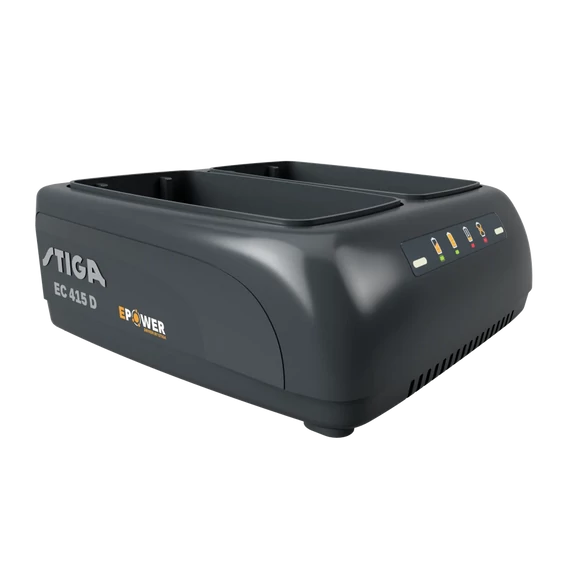 STIGA dupla akkumulátortöltő EC 415 D